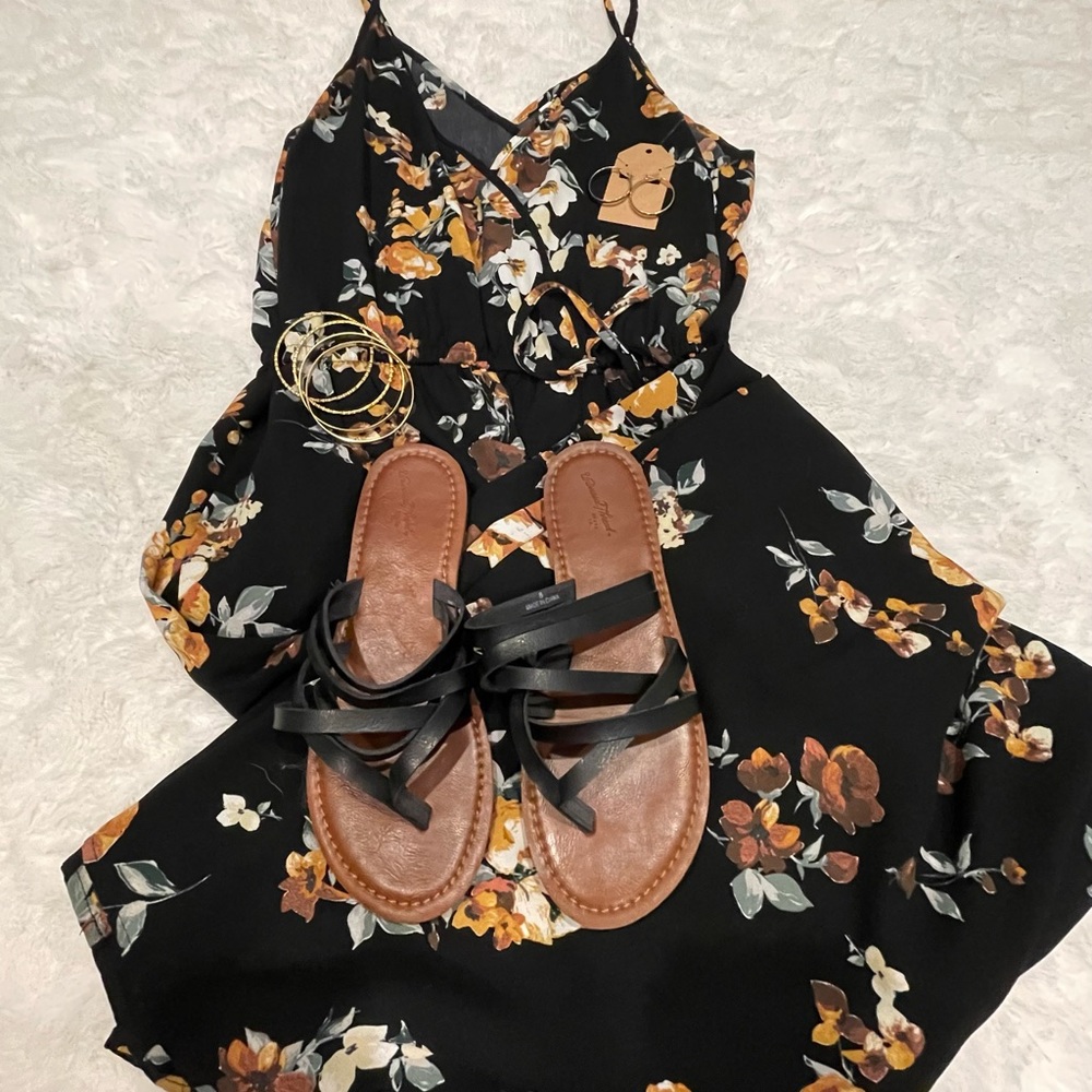 Black Floral Jumpsuit